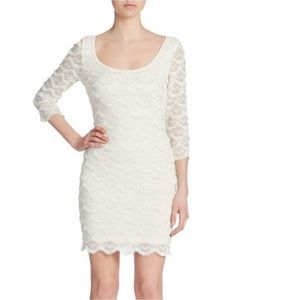 Guess long sleeve fringe cocktail mini dress